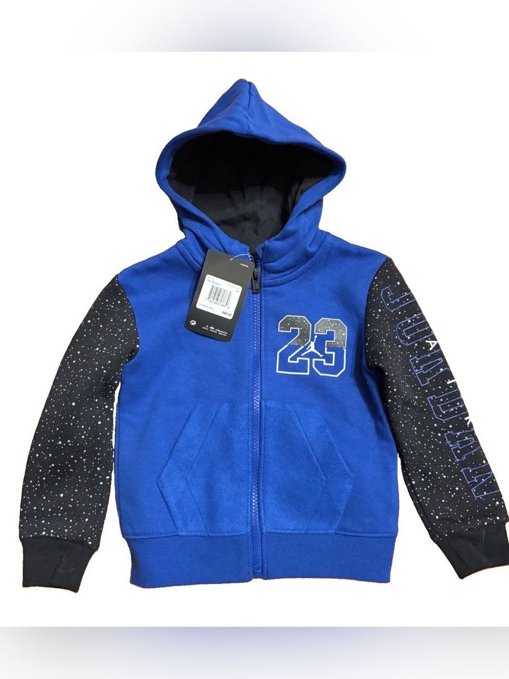 Jordan Little Boys Full Zip Logo Hoodie - Racer Blue - 2T